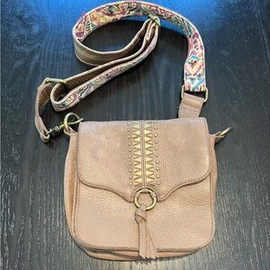 Sakroots Tan Leather Crossbody Bag
